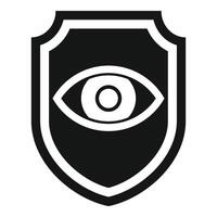 Secured stop theft eye icon simple vector. Access gesture vector