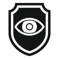 Secured stop theft eye icon simple vector. Access gesture vector