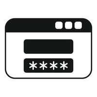 Password access icon simple vector. Secured control digital vector