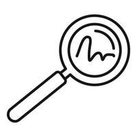 Search handwriting signature icon outline vector. Detect privacy vector