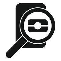 Biometric search access icon simple vector. Individual signature vector