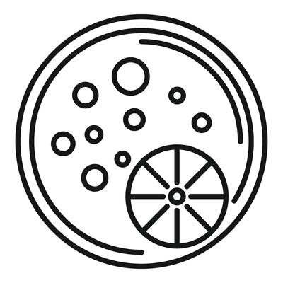 Lime aliment cream soup icon outline vector. Restaurant gourmet