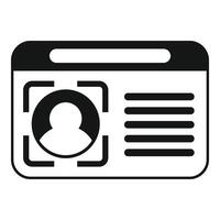 Web detect identity icon simple vector. Privacy face vector