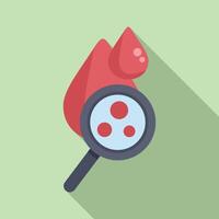 Blood body examination icon flat vector. Patient clinic vector