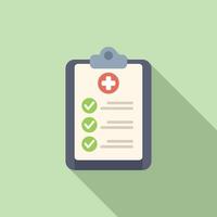 Best examination patient icon flat vector. Board clinic vector
