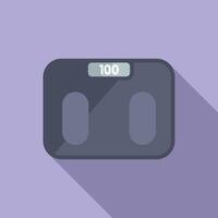 Medical patient scales icon flat vector. Review estimation vector