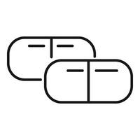 Medical capsule pills icon outline vector. Lab resonance machine vector