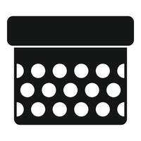 Dotted gift box icon simple vector. Offer party package vector