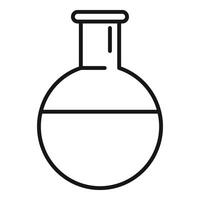 Blood flask test icon outline vector. Chemical pot vector