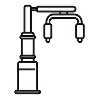 resonancia cara máquina escanear icono contorno vector. paciente examen vector