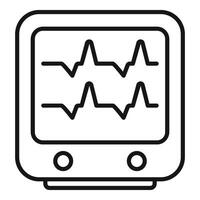 escanear ritmo cardiaco monitor icono contorno vector. general evaluación vector