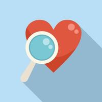 Heart patient examination icon flat vector. Clinic review vector