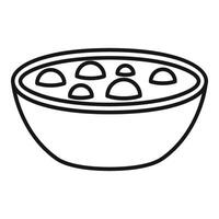 Boiling cream soup icon outline vector. Dinning gastronomy vector