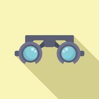 Eye device examination icon flat vector. Inspection patient vector