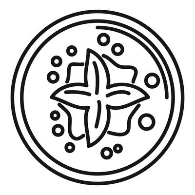 Top view cream soup icon outline vector. Aliment serving