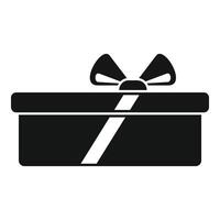 Festivity gift box icon simple vector. Prize gold discount vector