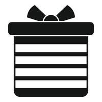 Festive item box icon simple vector. Offer bow deal vector
