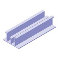 Stretch ceiling bars icon isometric vector. Room construction vector