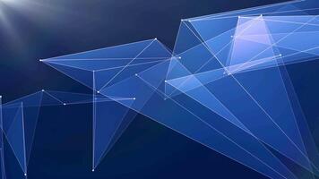 abstrakt polygon netto .teknologi begrepp av nätverk ansluter video