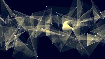 abstrait polygone net .technologie concept de réseau de liaison video