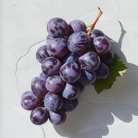 AI generated Bunch of Grapes on Table photo