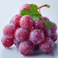AI generated Fresh Bunch of Grapes With Water Drops photo