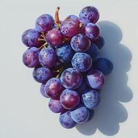 AI generated Bunch of Grapes on Table photo