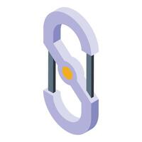 S carbine clips icon isometric vector. Clasp snap vector