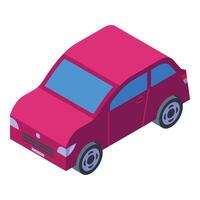 Small new car icon isometric vector. Auto shop vector