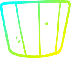 cold gradient line drawing of a cartoon pot png