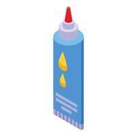 Cosmetic tube cream car icon isometric vector. Auto wash vector