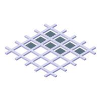 Stretch ceiling net icon isometric vector. House energy vector