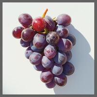AI generated Bunch of Grapes on Table photo