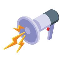 Marketing megaphone icon isometric vector. Data document vector