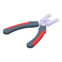 Work claw cutter icon isometric vector. Object scissors vector