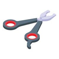 Scissors claw cutter icon isometric vector. Canine tools vector