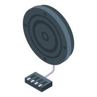 Car speaker connect icon isometric vector. Music system vector