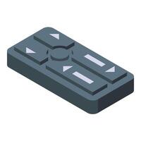 Car music remote control icon isometric vector. System speaker vector