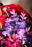 Close Up of Colorful Bouquet of Flowers photo