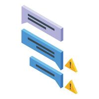 Chat web control icon isometric vector. Internet lesson vector