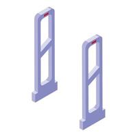 Self service barrier icon isometric vector. Machine monitor vector