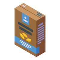 Package omega pills icon isometric vector. Drink medical vector