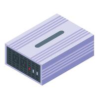 Wind generation energy invertor icon isometric vector. Power controller vector