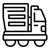 Automobile tipper icon outline vector. Cargo transport vector