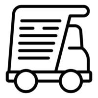 Crate vehicle icon outline vector. Separate vehicle vector