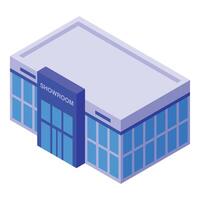 Mirror showroom icon isometric vector. Auto garage vector