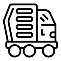 Heavy road cargo icon outline vector. Delivery mining vector