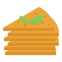 Slice pancake icon isometric vector. Menu breakfast vector