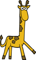 girafa engraçada do doodle dos desenhos animados png