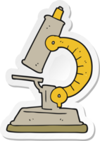 sticker van een tekenfilm microscoop png